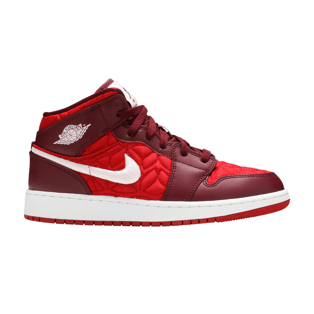 Air Jordan 1 Mid SE GS 'Red Quilted'